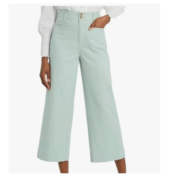 a new day Pants - A New Day Women's High-Rise Cropped Wide Leg Pant Size 10 NWT
